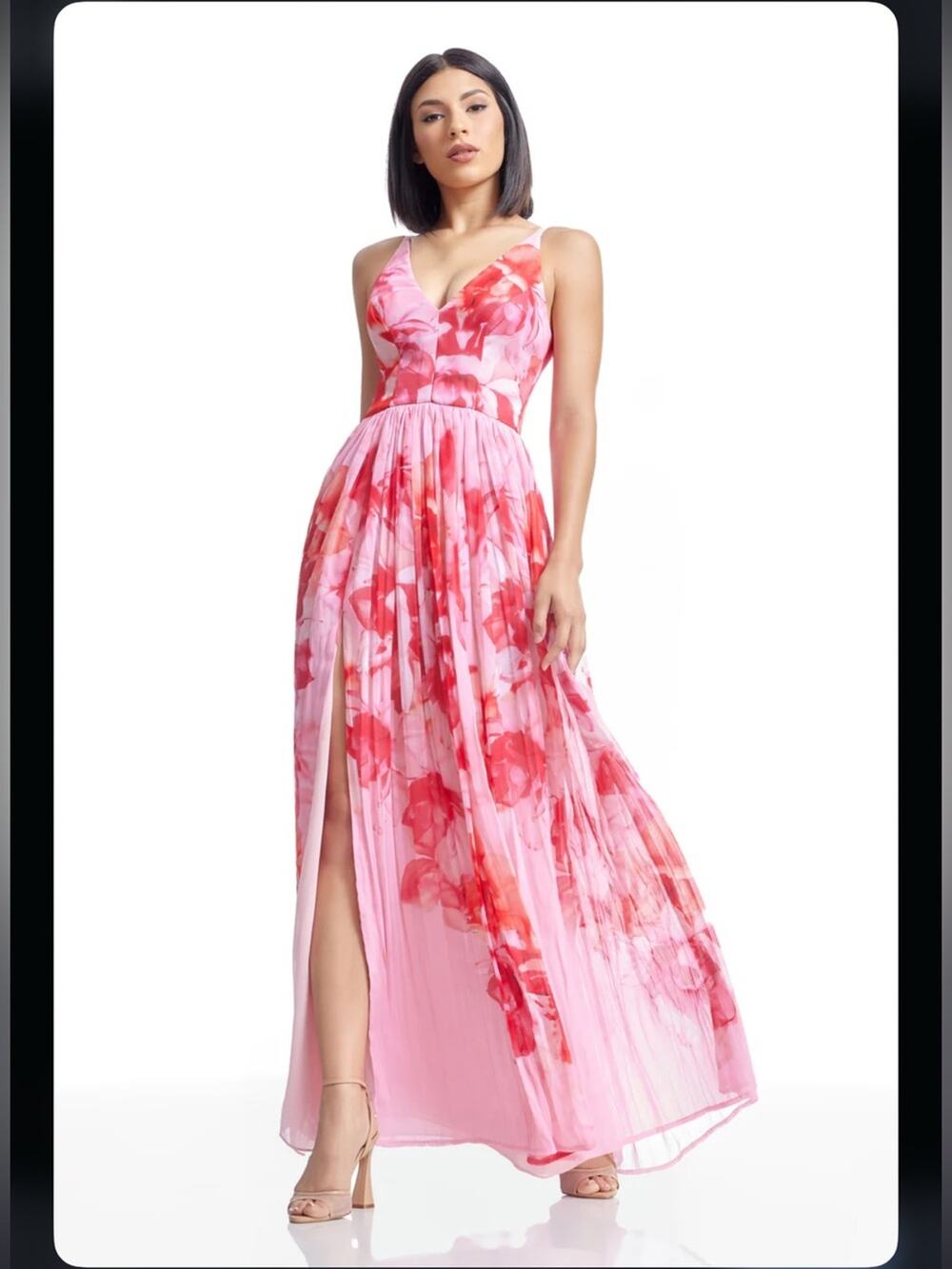 Dress the Population Alyssa Floral-Print Gown